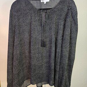 Women's Daniel Rainn Pleated Tassel Blouse Size XL